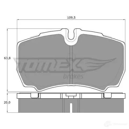 Тормозные колодки, комплект TOMEX BRAKES 1 5-11 1425025326 tx1511 29123 - Изображение 1