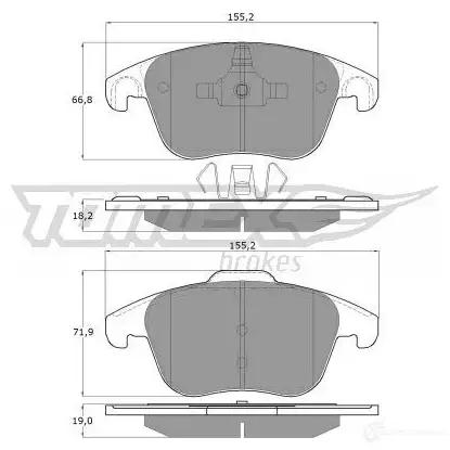Тормозные колодки, комплект TOMEX BRAKES 1425025383 1 5-93 tx1593 24462 - Изображение 1