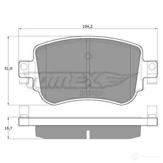 Тормозные колодки, комплект TOMEX BRAKES 1425025511 17-3 2 tx1732 25110 - Изображение 1