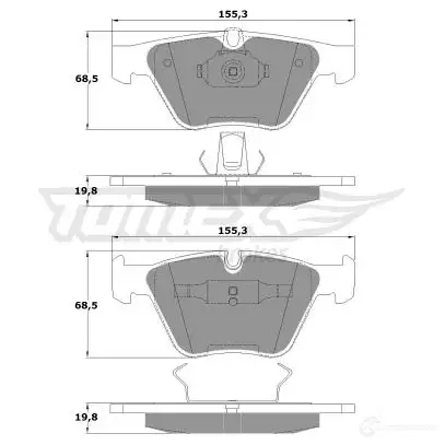 Тормозные колодки, комплект TOMEX BRAKES 1424312003 13-2 5 tx1325 23312 изображение 0