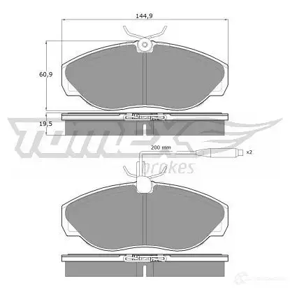 Тормозные колодки, комплект TOMEX BRAKES tx1172 21797 11 -72 1424311843 - Изображение 1