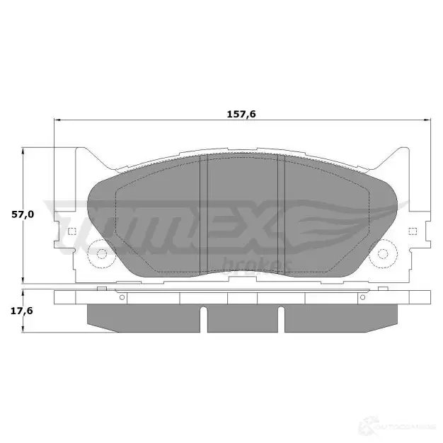 Тормозные колодки, комплект TOMEX BRAKES 24350 17- 59 1425025538 tx1759 - Изображение 1