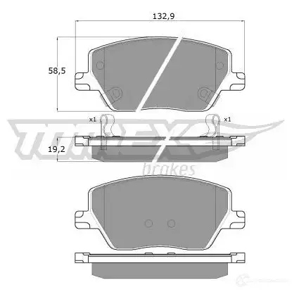 Тормозные колодки, комплект TOMEX BRAKES tx1809 18 -09 1425025589 22397 изображение 4