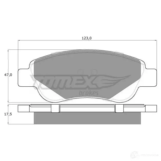Тормозные колодки, комплект TOMEX BRAKES 14- 37 23959 tx1437 1425025257 - Изображение 1