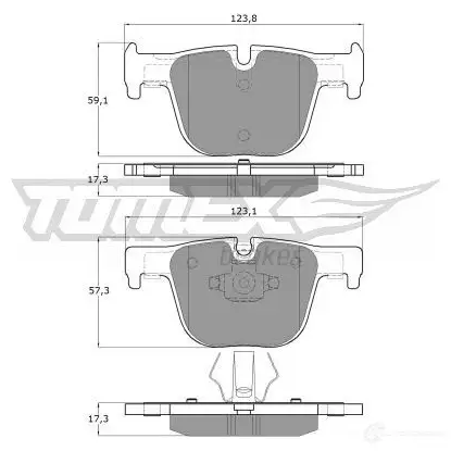 Тормозные колодки, комплект TOMEX BRAKES 1437749921 7N NR5P tx1929 - Изображение 1