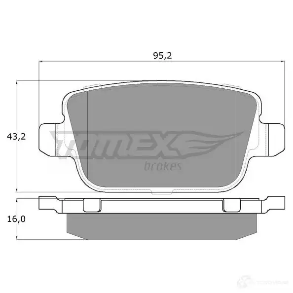 Тормозные колодки, комплект TOMEX BRAKES 24537 14 -48 1425025268 tx1448 изображение 0