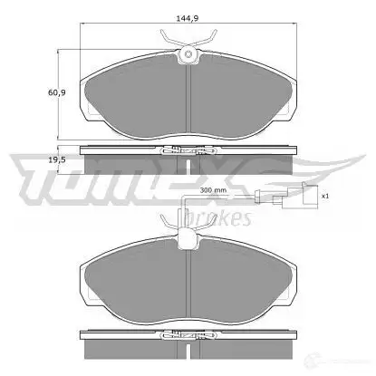 Тормозные колодки, комплект TOMEX BRAKES tx11721 1424311844 11-7 21 21797 - Изображение 1