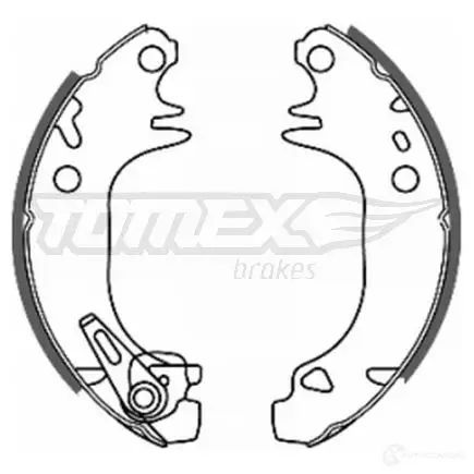 Барабанные тормозные колодки, комплект TOMEX BRAKES 7LUUQO 1424827937 tx2044 20-4 4