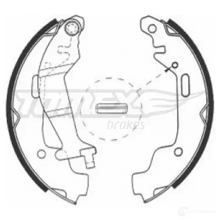 Барабанные тормозные колодки, комплект TOMEX BRAKES tx2110 7VFM0 21 -10 1424828001