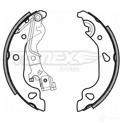 Барабанные тормозные колодки, комплект TOMEX BRAKES FZO7Y 1424828045 tx2159 21 -59