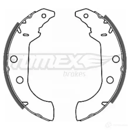 Барабанные тормозные колодки, комплект TOMEX BRAKES 8VDW9E2 1424827958 20 -67 tx2067 изображение 0