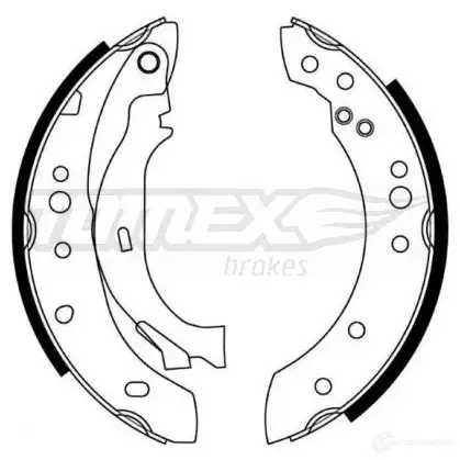 Барабанные тормозные колодки, комплект TOMEX BRAKES CII73TD 21- 27 tx2127 1424828018
