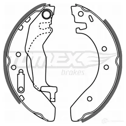 Барабанные тормозные колодки, комплект TOMEX BRAKES Q10ULY tx2154 21 -54 1424828041 изображение 0