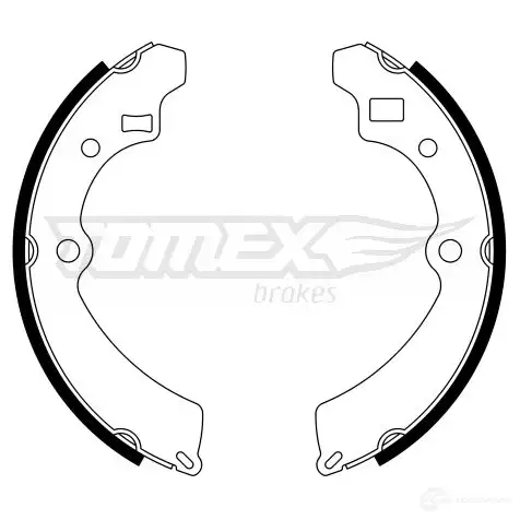 Барабанные тормозные колодки, комплект TOMEX BRAKES tx2332 23 -32 1IWG4 1424829555