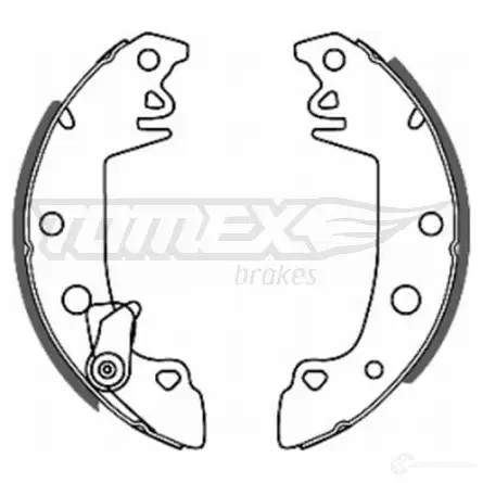 Барабанные тормозные колодки, комплект TOMEX BRAKES tx2068 3NMPKAR 20-6 8 1424827959 изображение 0