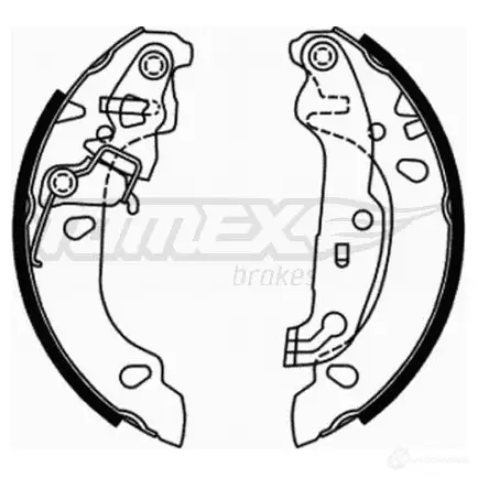 Барабанные тормозные колодки, комплект TOMEX BRAKES tx2171 ZASV8AU 2 1-71 1424828056