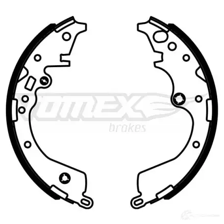 Барабанные тормозные колодки, комплект TOMEX BRAKES 33V20 tx2296 1424829519 22 -96
