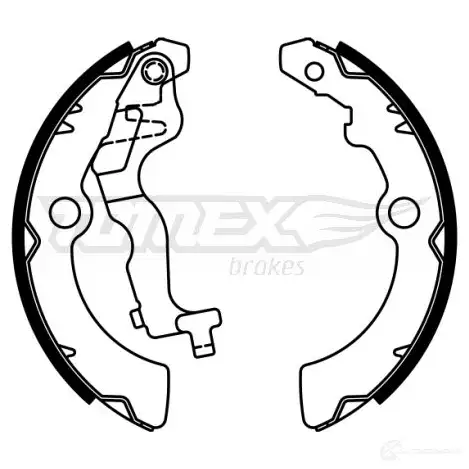 Барабанные тормозные колодки, комплект TOMEX BRAKES 1424829515 OCS1N5C 22 -92 tx2292