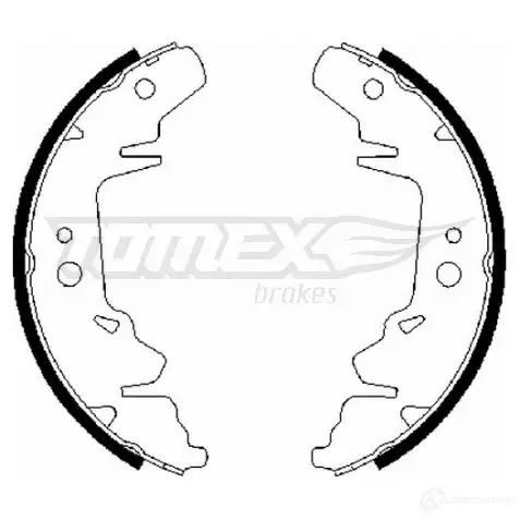 Барабанные тормозные колодки, комплект TOMEX BRAKES SJSG2 1424828049 21 -64 tx2164