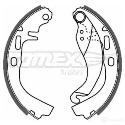 Барабанные тормозные колодки, комплект TOMEX BRAKES 1424827968 2 0-77 tx2077 J9VSP