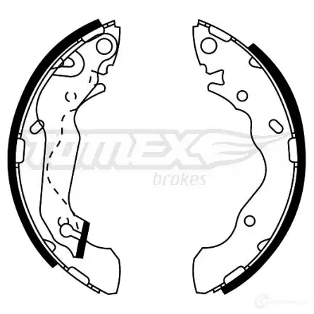 Барабанные тормозные колодки, комплект TOMEX BRAKES OXJNHCK 22- 05 1424829429 tx2205