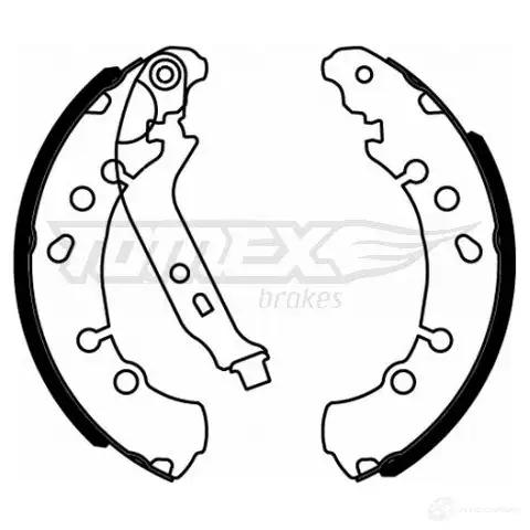 Барабанные тормозные колодки, комплект TOMEX BRAKES L849S5 1424829441 tx2217 22-1 7