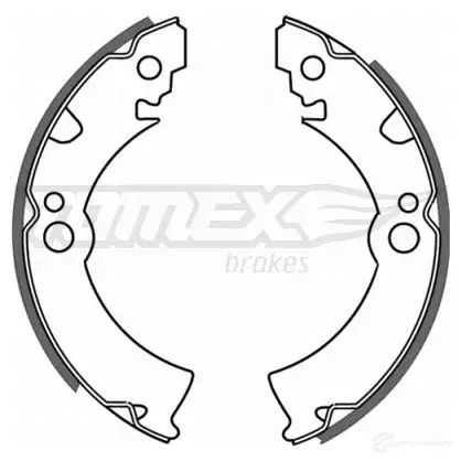 Барабанные тормозные колодки, комплект TOMEX BRAKES A6AV5 tx2146 1424828035 21-4 6