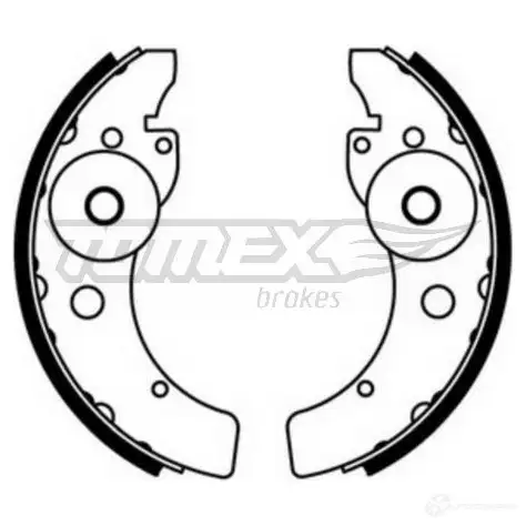 Барабанные тормозные колодки, комплект TOMEX BRAKES tx2346 DZX 8U 1437839482