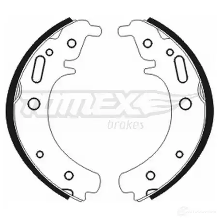 Барабанные тормозные колодки, комплект TOMEX BRAKES tx2012 1424827906 20-1 2 K2OOE