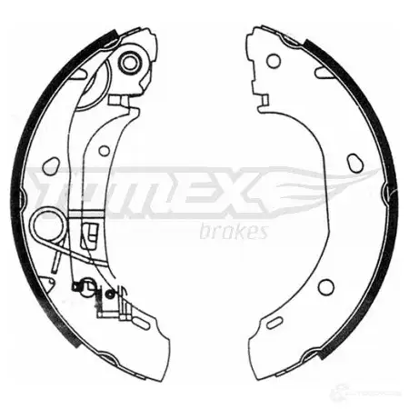 Барабанные тормозные колодки, комплект TOMEX BRAKES 21- 31 QM6BFPU tx2131 1424828021