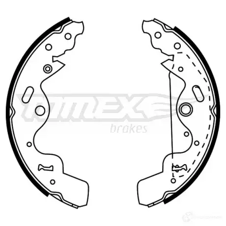 Барабанные тормозные колодки, комплект TOMEX BRAKES LV83IZ7 1424829498 tx2275 22-7 5