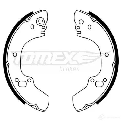Барабанные тормозные колодки, комплект TOMEX BRAKES 1424829511 tx2288 4IBIBO 22-8 8