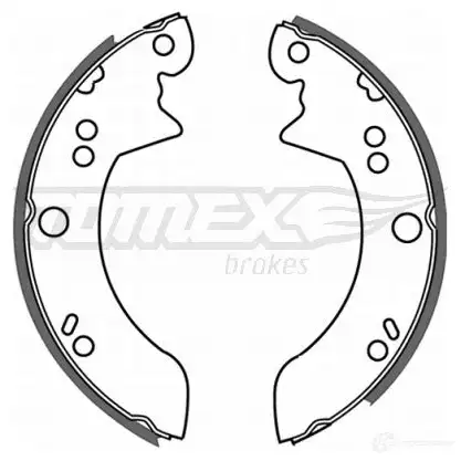 Барабанные тормозные колодки, комплект TOMEX BRAKES 1424828023 EHYHSMU 21 -34 tx2134