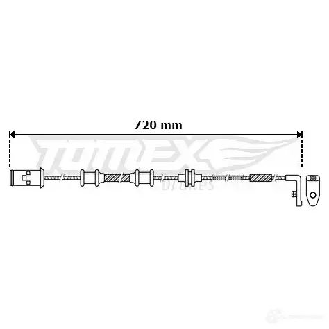 Датчик износа тормозных колодок TOMEX BRAKES 30- 39 H2GYF2T tx3039 1424550200