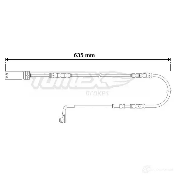 Датчик износа тормозных колодок TOMEX BRAKES 1424550219 B9OJLT 30-5 8 tx3058