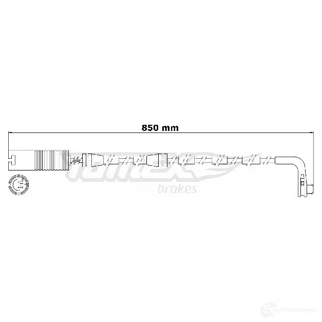 Датчик износа тормозных колодок TOMEX BRAKES 3 0-80 NT615R 1424550232 tx3080 изображение 0