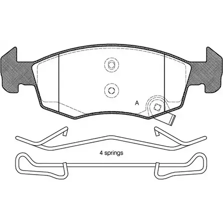 Тормозные колодки, дисковые, комплект OPEN PARTS 1194271331 2 2143 22144 BPA1634.02 изображение 0