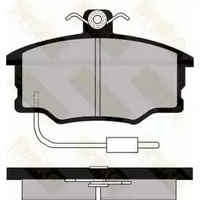 Тормозные колодки, дисковые, комплект BRAKE ENGINEERING D92ZZWZ 21 093 PA498 1194272966 изображение 0