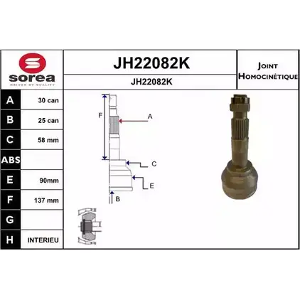 Шрус граната SNRA JH22082K GOG5D48 1194330937 J H22082K изображение 0