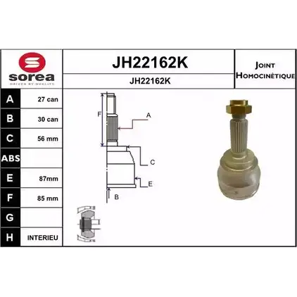 Шрус граната SNRA JH22162K 1194331044 JH2 2162K MXCYMCK изображение 0