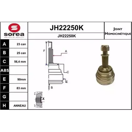 Шрус граната SNRA JH22 250K VCCQ7O JH22250K 1194331176