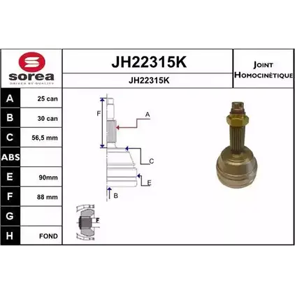 Шрус граната SNRA JH22315K 1194331265 30I0S JH22 315K изображение 0