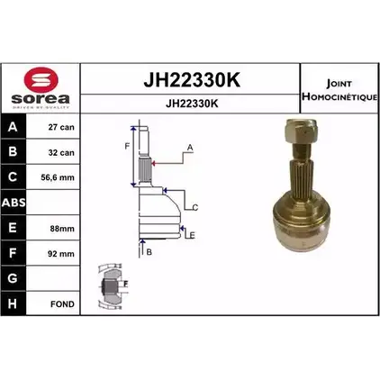Шрус граната SNRA 1194331290 JH22 330K JH22330K 7416NP