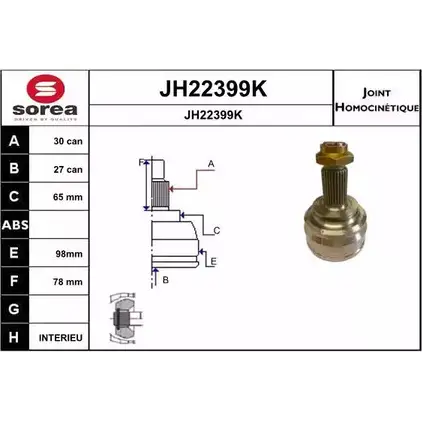 Шрус граната SNRA J H22399K 79D9T6E 1194331378 JH22399K изображение 0