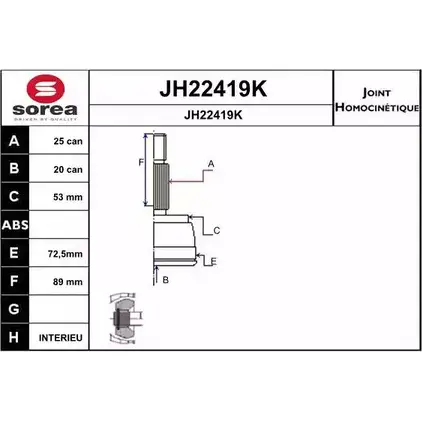 Шрус граната SNRA J H22419K 1194331398 1WNGCIB JH22419K