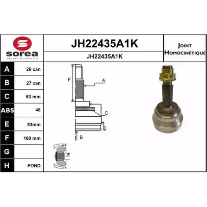 Шрус граната SNRA JH22435A 1K JH22435A1K K6DP12G 1194331415