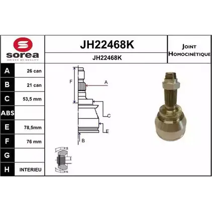 Шрус граната SNRA JH22 468K JH22468K 72SKYT9 1194331450 изображение 0