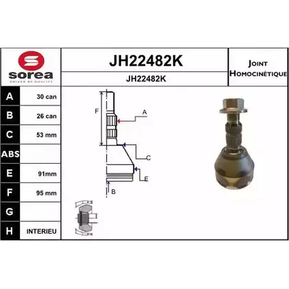 Шрус граната SNRA I36Q9 JH 22482K JH22482K 1194331464