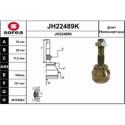 Шрус граната SNRA JH22489K 1194331469 J H22489K AAS5J