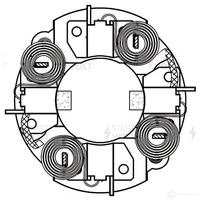 Щеткодержатель стартера STARTVOLT 1438153687 J 04FM9 VBS 0312 изображение 0